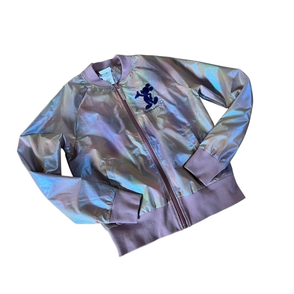 Walt Disney‎ World 50th Anniversary Pink Iridescent Bomber/Varsity Jacket